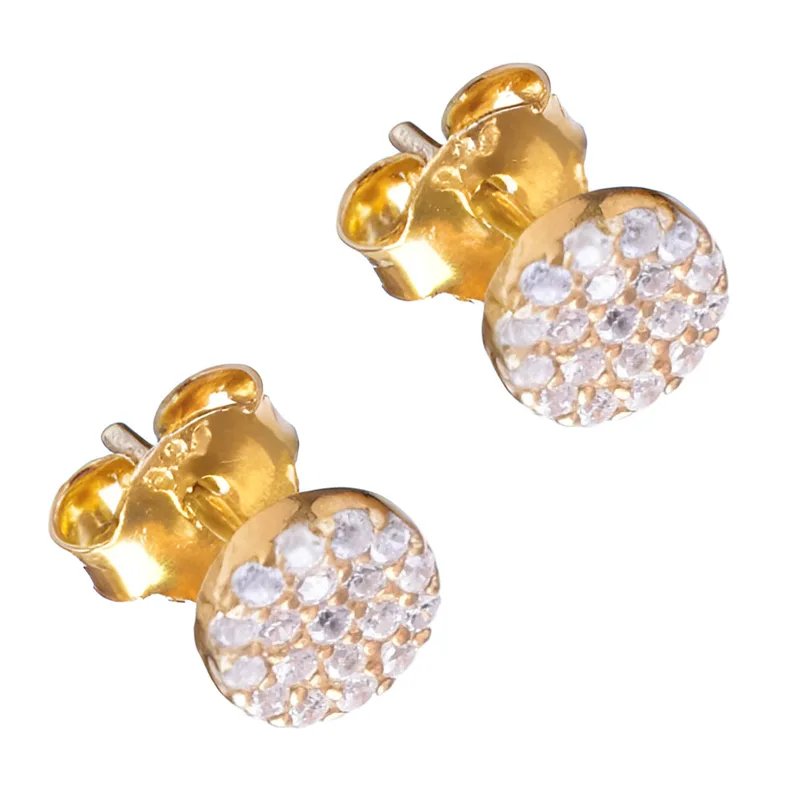 Σκουλαρίκια Καρφωτά Ασήμι σε Κϊτρινο με zircon Gatsa 0472