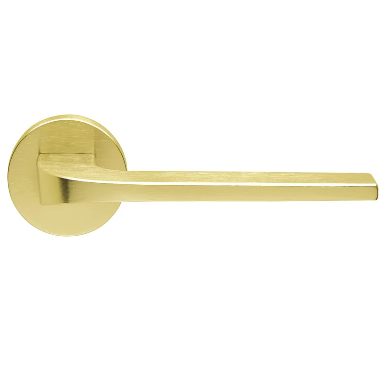 Πόμολα Πόρτας ILAVIO χειρολαβές με ροζέτα 2481 Brass Mat (Τεμάχιο (δεξί εξώπορτας))