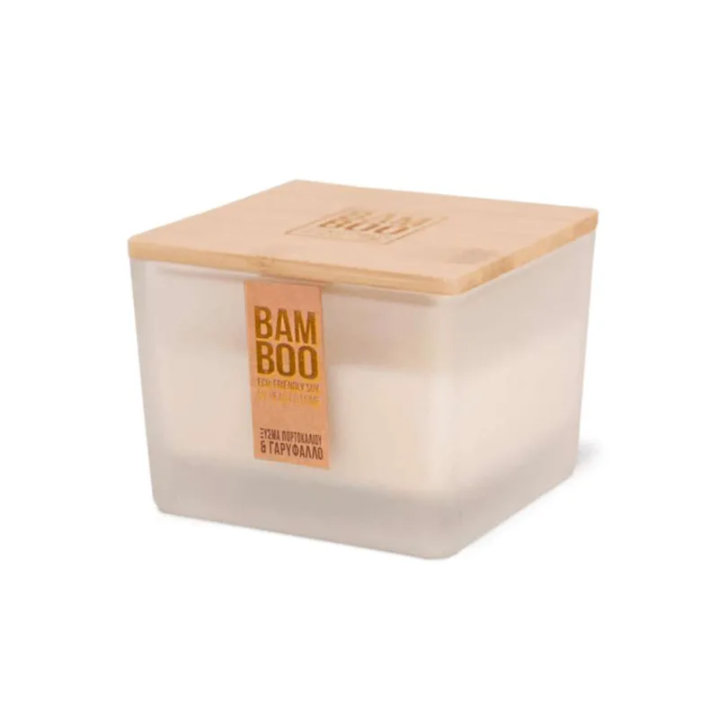 Αρωματικό Κερί Bamboo 210g Ξύσμα Πορτοκαλιού & Γαρύφαλλο