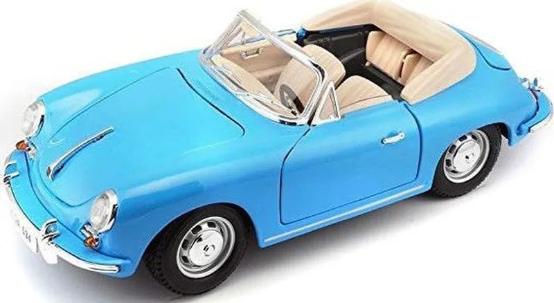 PORSCHE 356B CABRIOLET BBURAGO ΜΕΤΑΛΛΙΚΟ ΑΝΤΙΓΡΑΦΟ 1:18 BLUE