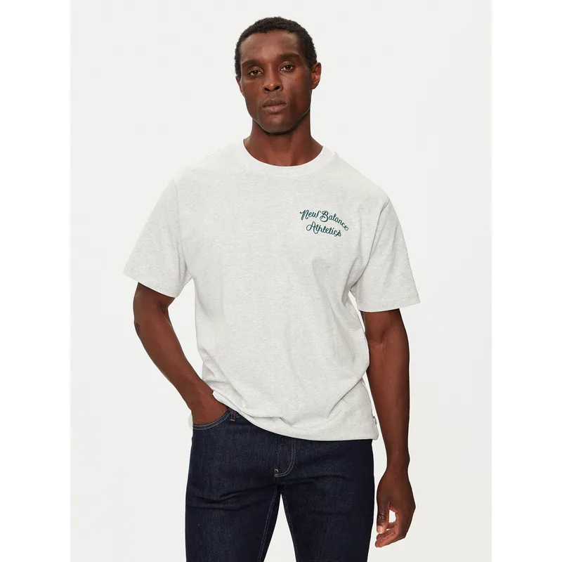 New Balance T-Shirt MT43556 Γκρι Regular Fit