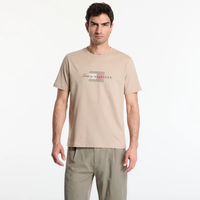 T-shirt Tommy Hilfiger Script Flag Regular Tee Batique Khaki XL