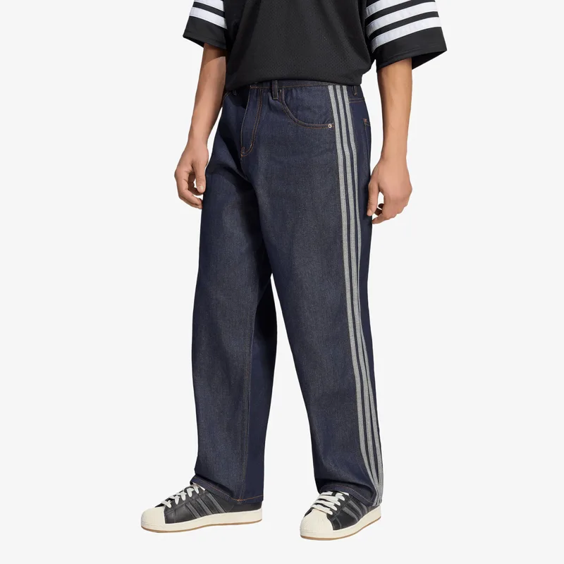 Τζιν adidas Firebird Adicolor Denim Jeans Mid-rise Straight Leg Indigo Denim 30